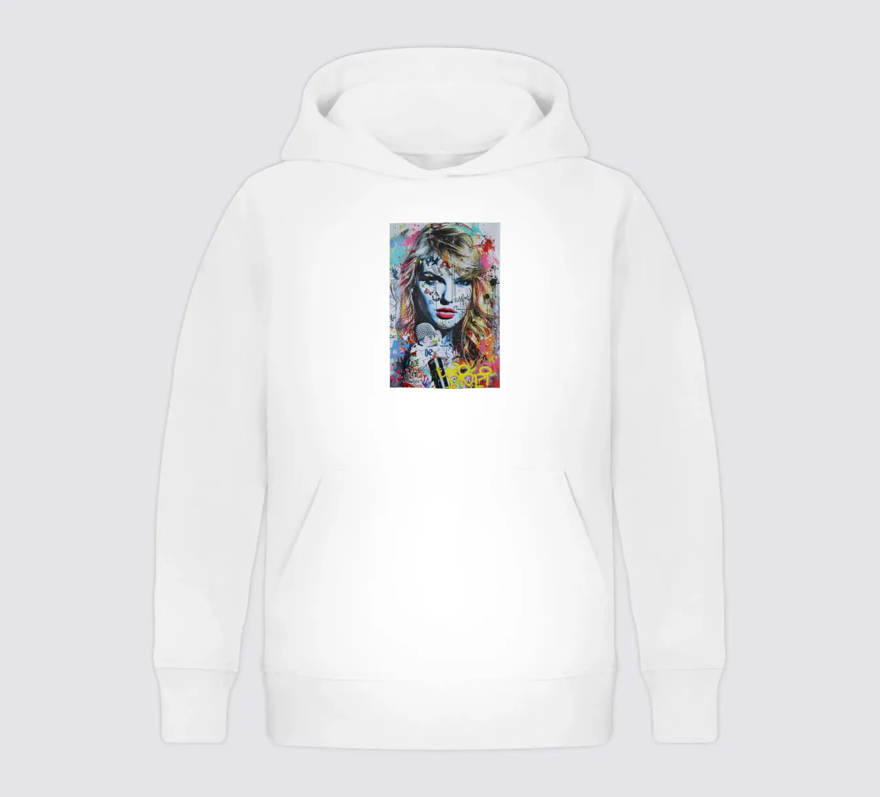 Pop art Taylor Swift felpa bambino con cappuccio da FreeArtStudio