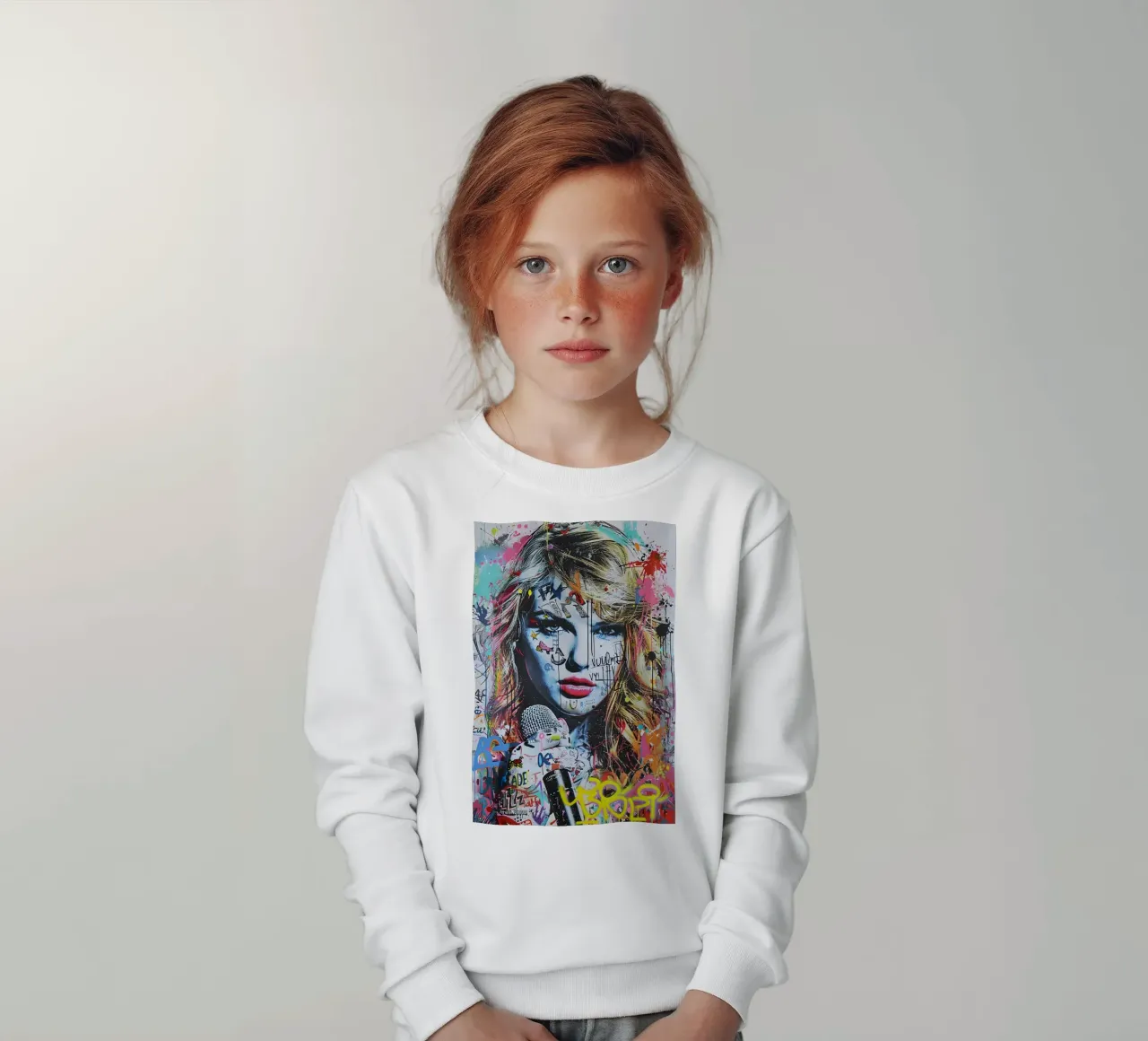 Pop art Taylor Swift felpa bambino da FreeArtStudio
