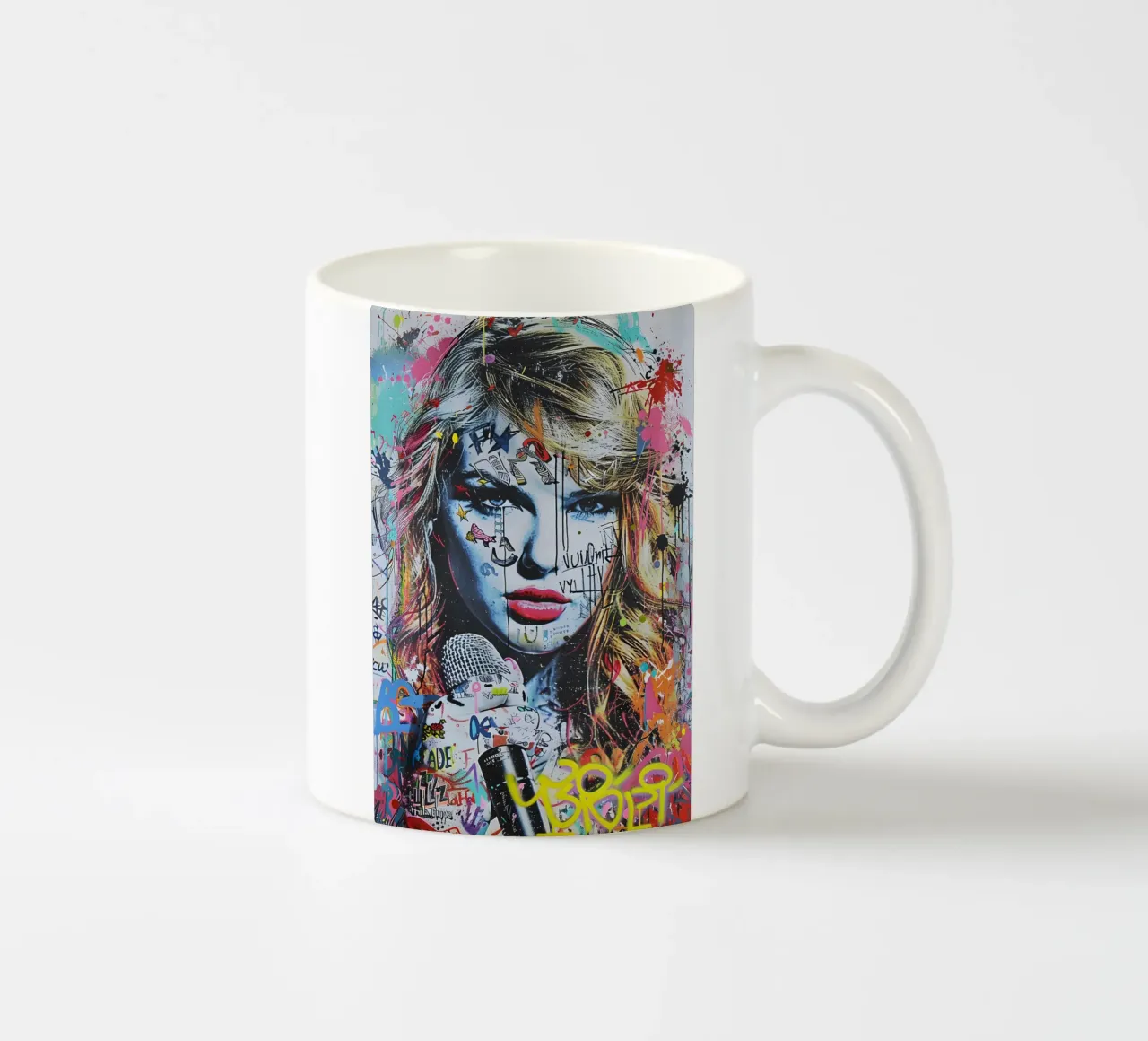 Pop art Taylor Swift keramische mok van FreeArtStudio