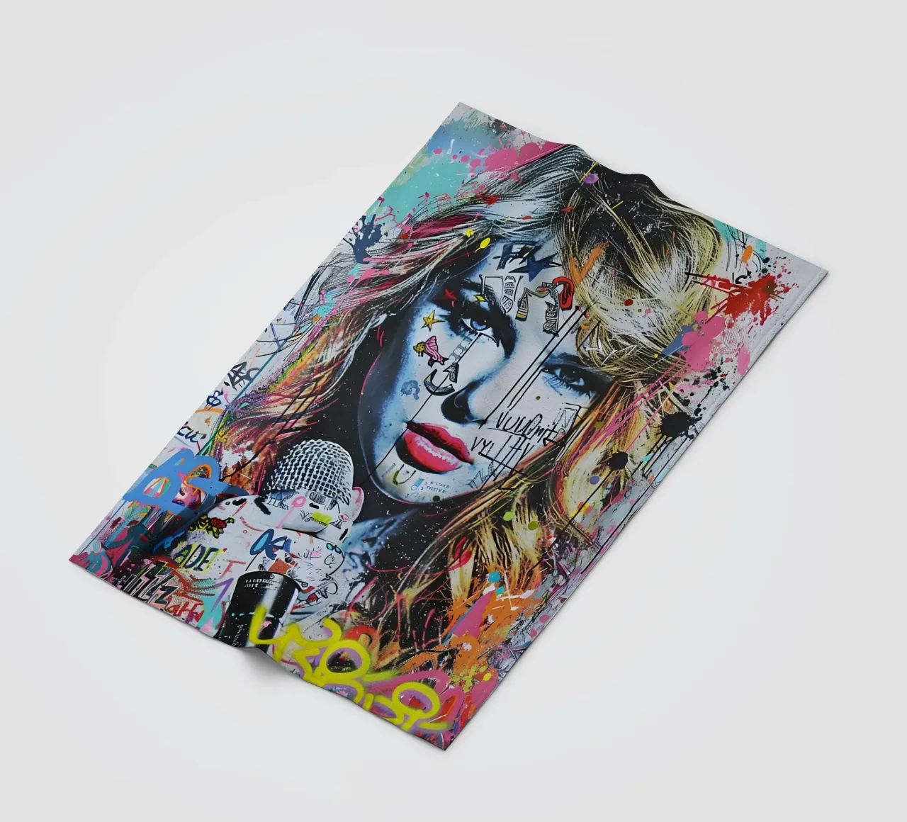 Pop art Taylor Swift coperta in pile da FreeArtStudio