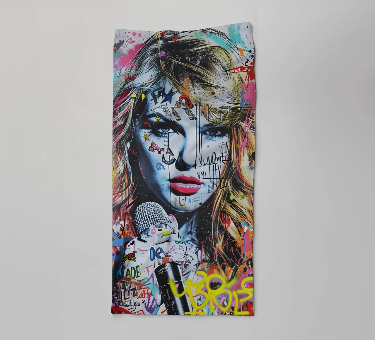 Pop art Taylor Swift asciugamano da bagno da FreeArtStudio