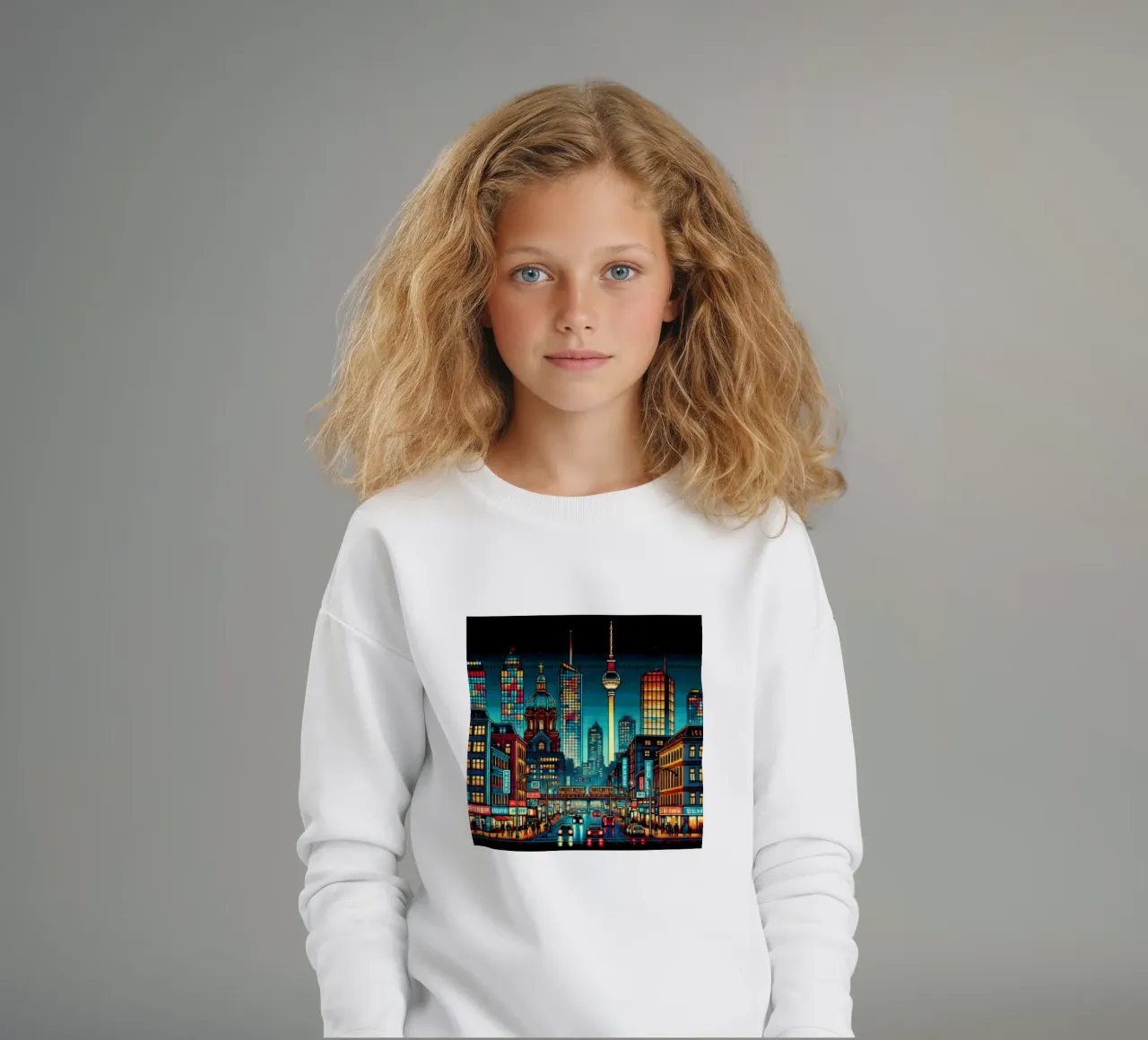 Berlino - Pixelart felpa bambino da pixelart
