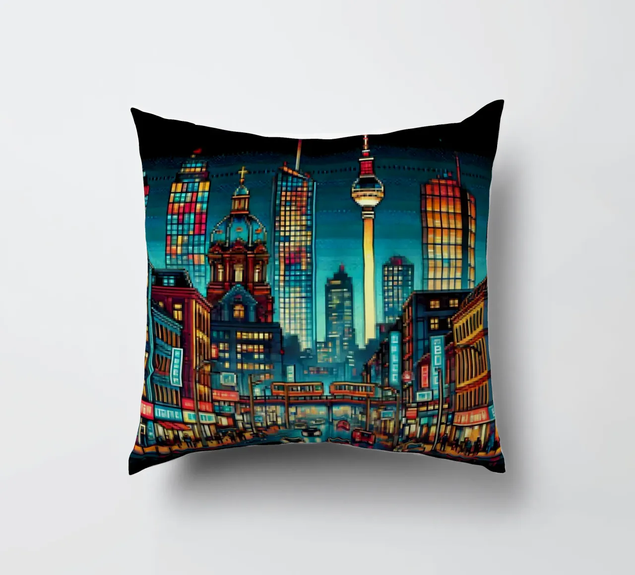 Berlino - Pixelart cuscino da pixelart