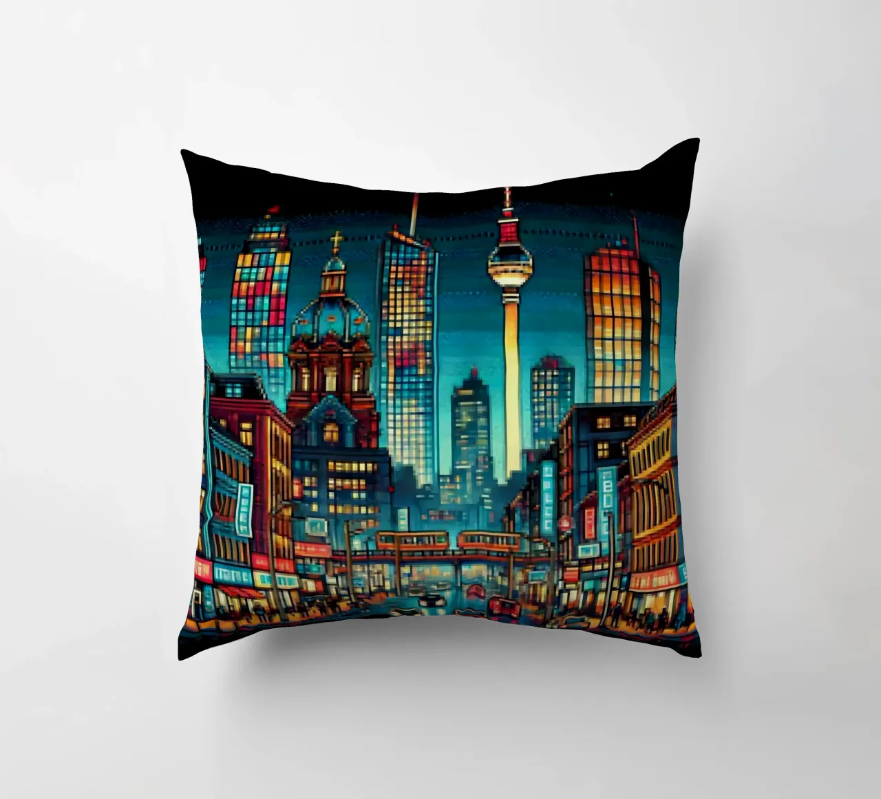 Berlino - Pixelart cuscino da pixelart