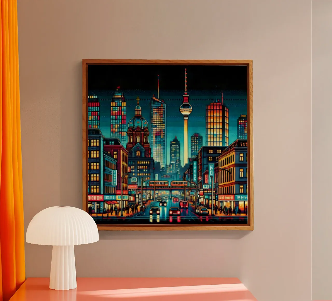 Berlín - Pixelart metacrilato de pixelart