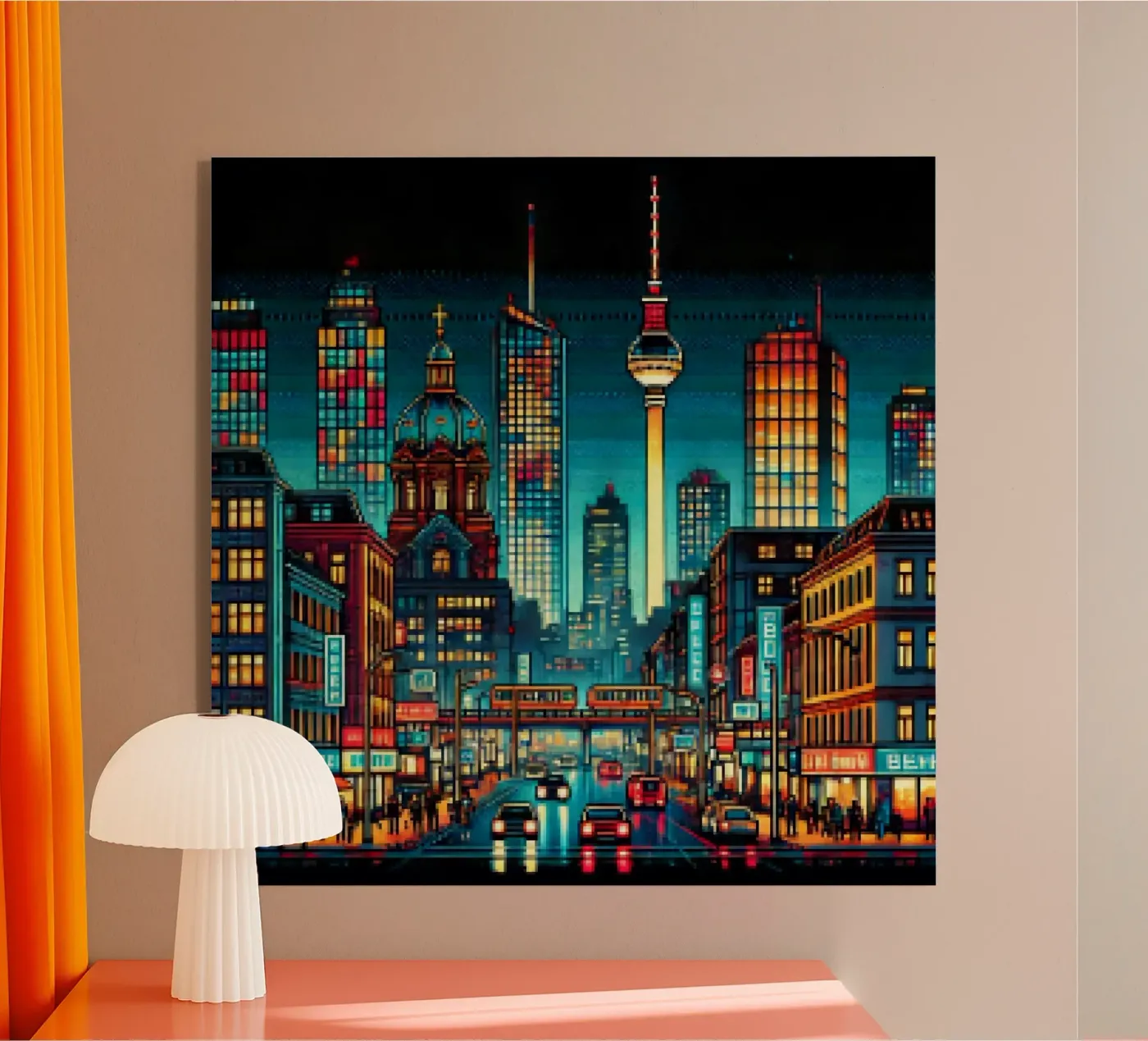 Berlino - Pixelart plexiglass da pixelart