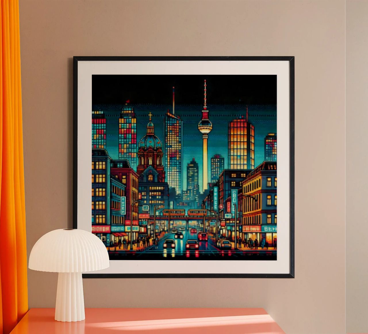 Berlin - Pixelart poster by pixelart