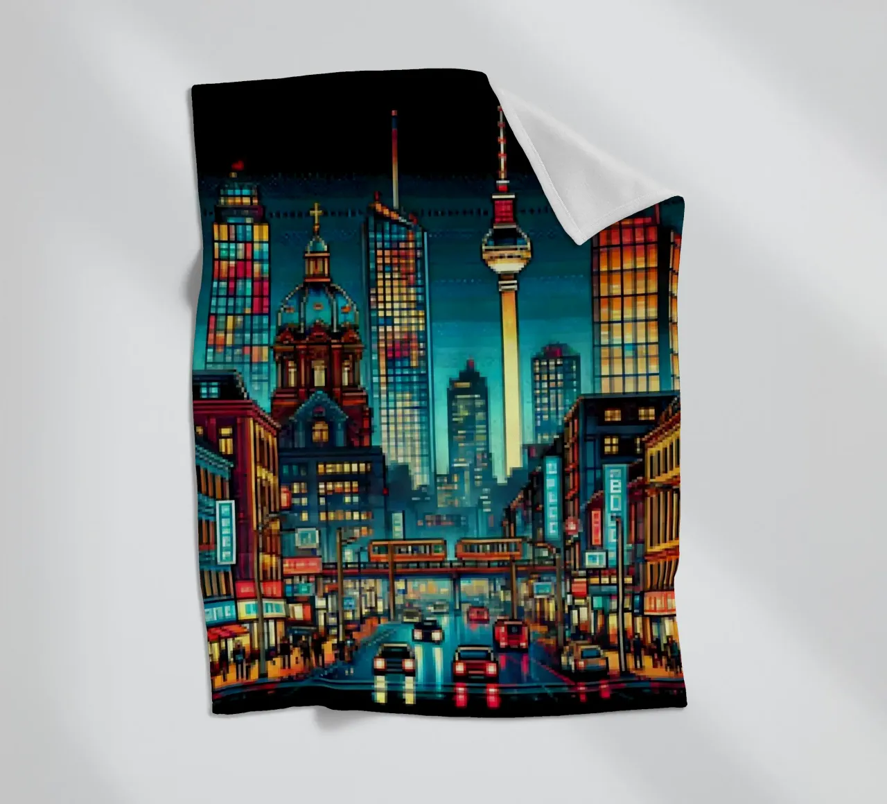Berlino - Pixelart coperta in pile da pixelart
