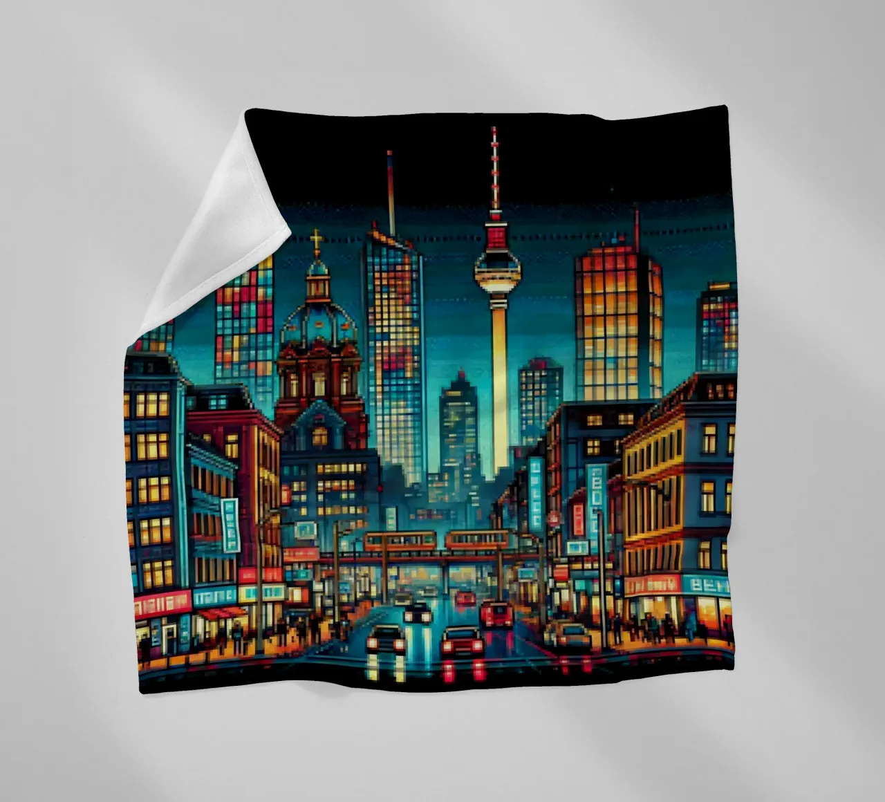Berlino - Pixelart coperta in pile da pixelart