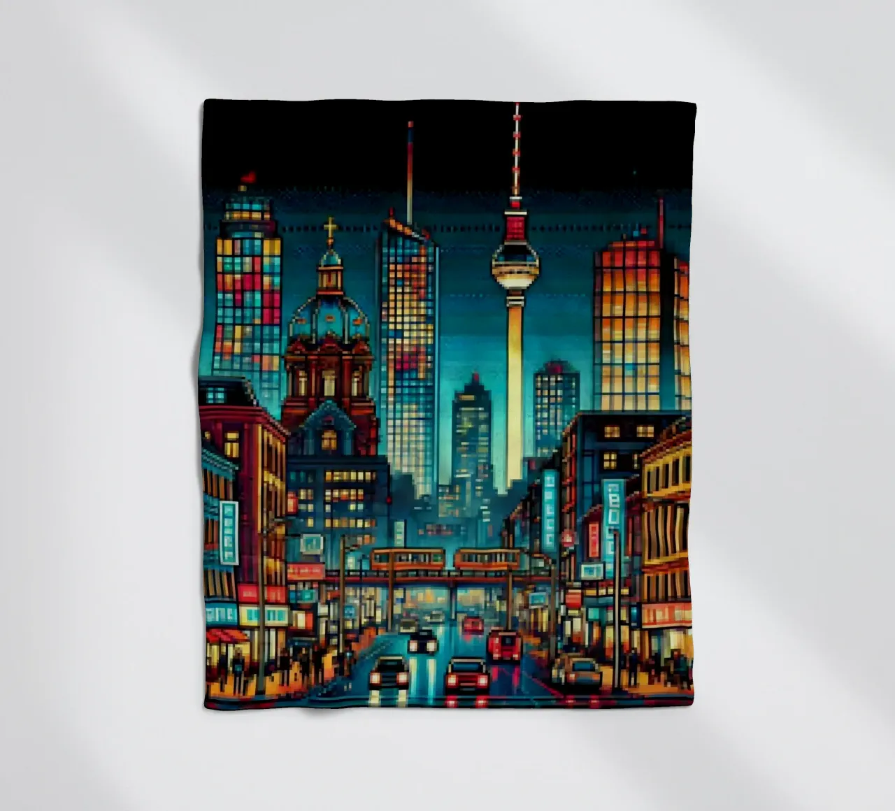 Berlino - Pixelart coperta in pile da pixelart