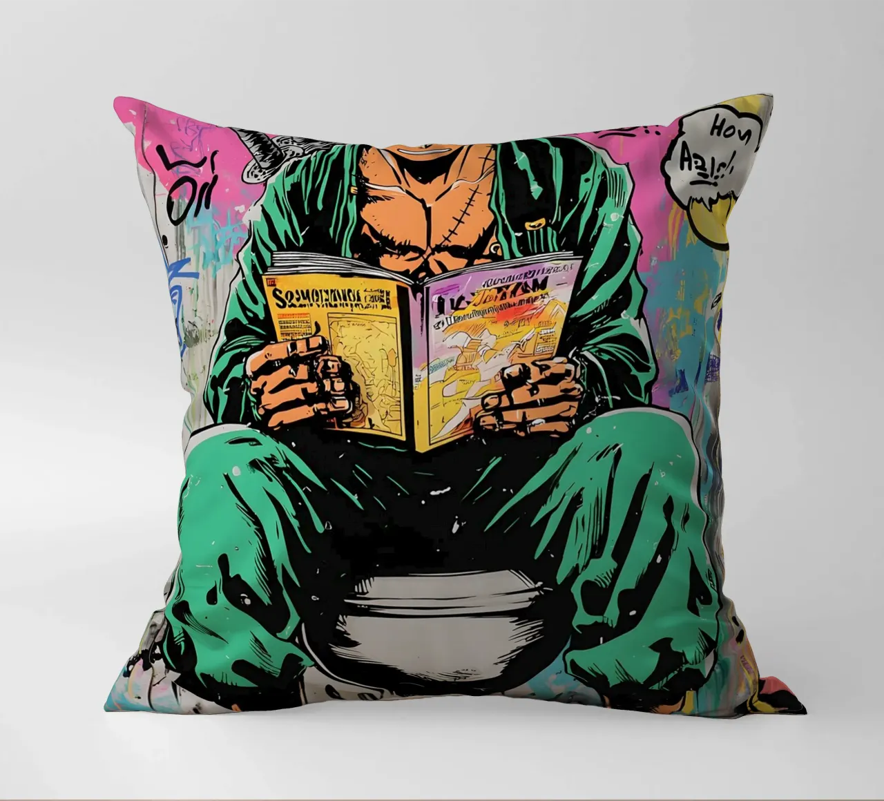 Funny Zoro Toilet cuscino da FreeArtStudio