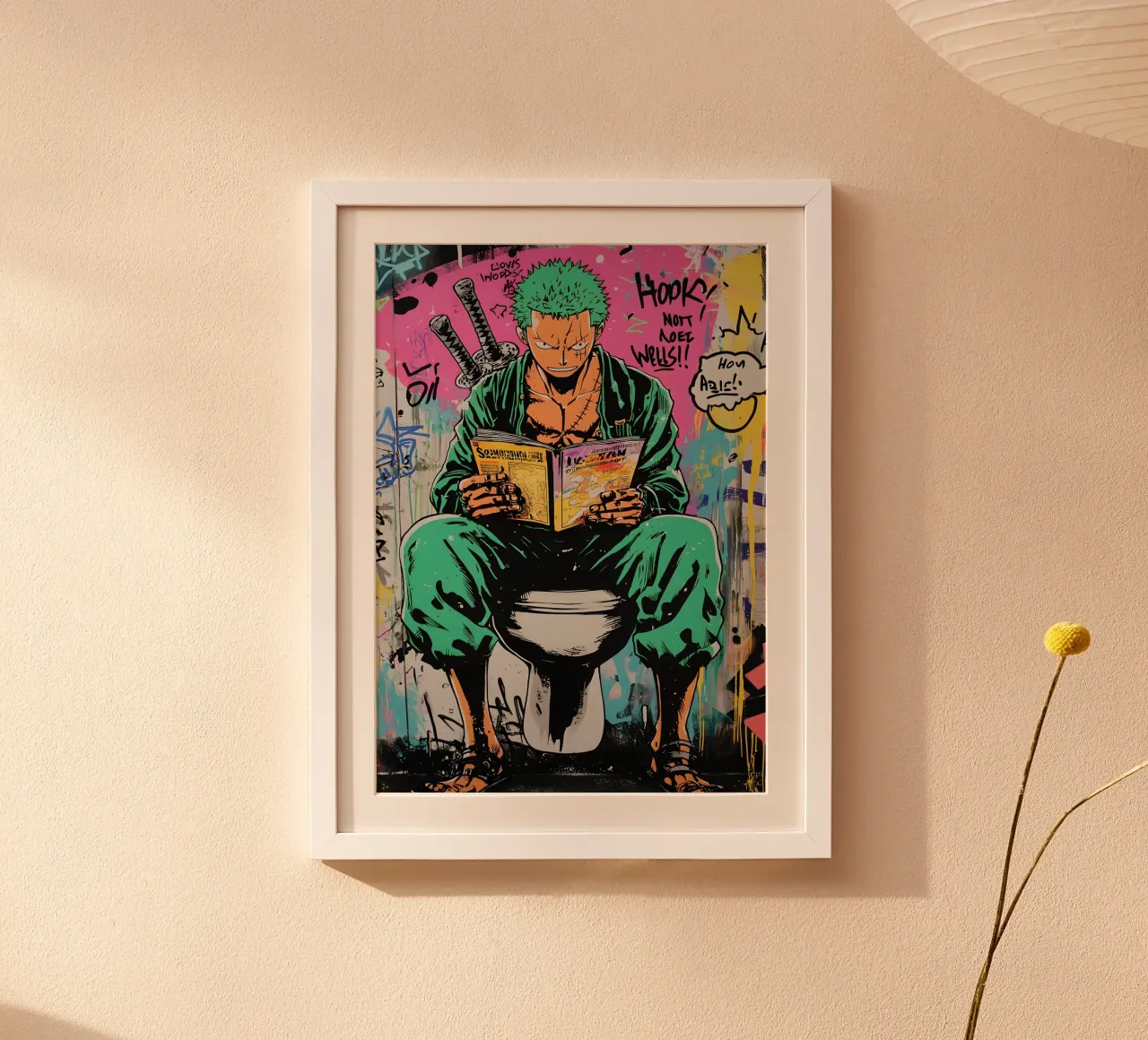 Funny Zoro Toilet poster da FreeArtStudio