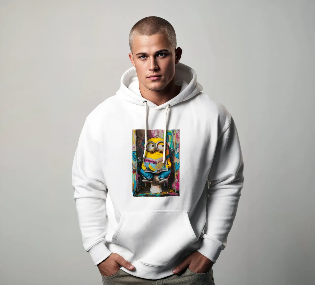 Funny Minion Toilet felpa con cappuccio da FreeArtStudio