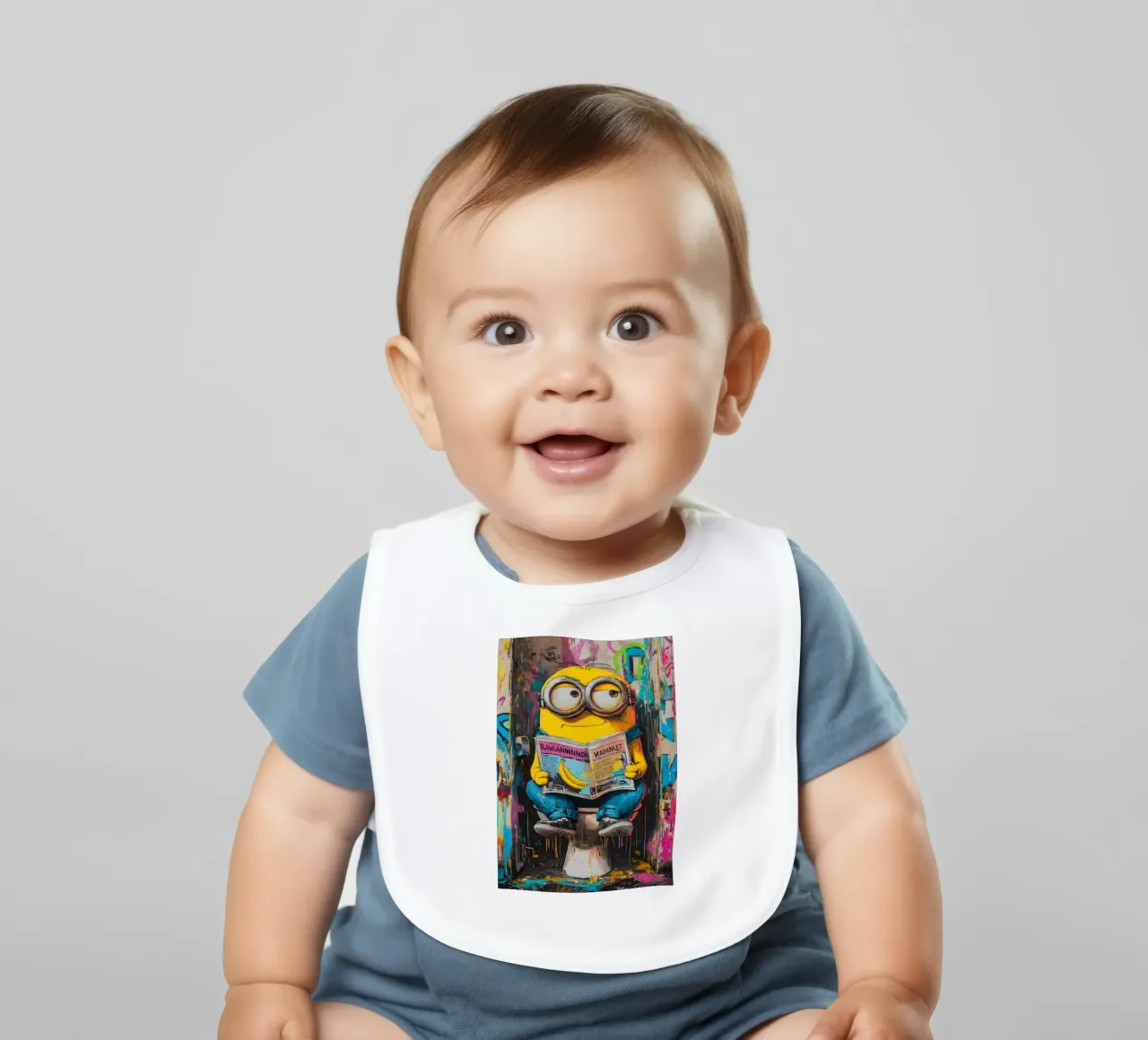 Funny Minion Toilet bavaglino da FreeArtStudio