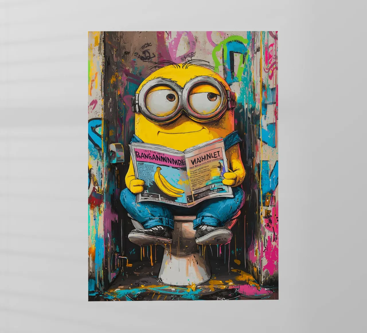 Funny Minion Toilet pellicola backlit da FreeArtStudio