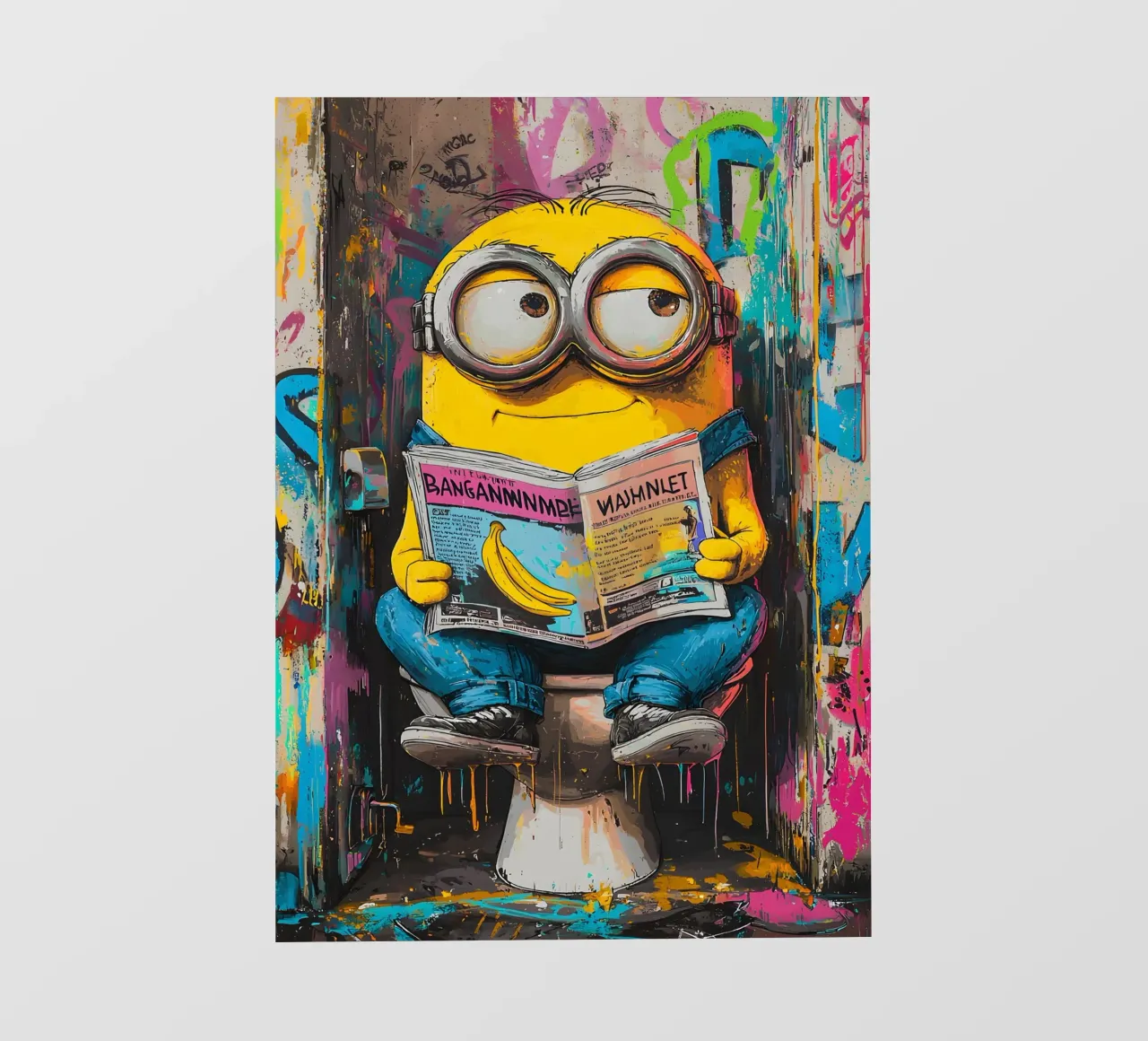 Funny Minion Toilet pellicola backlit da FreeArtStudio