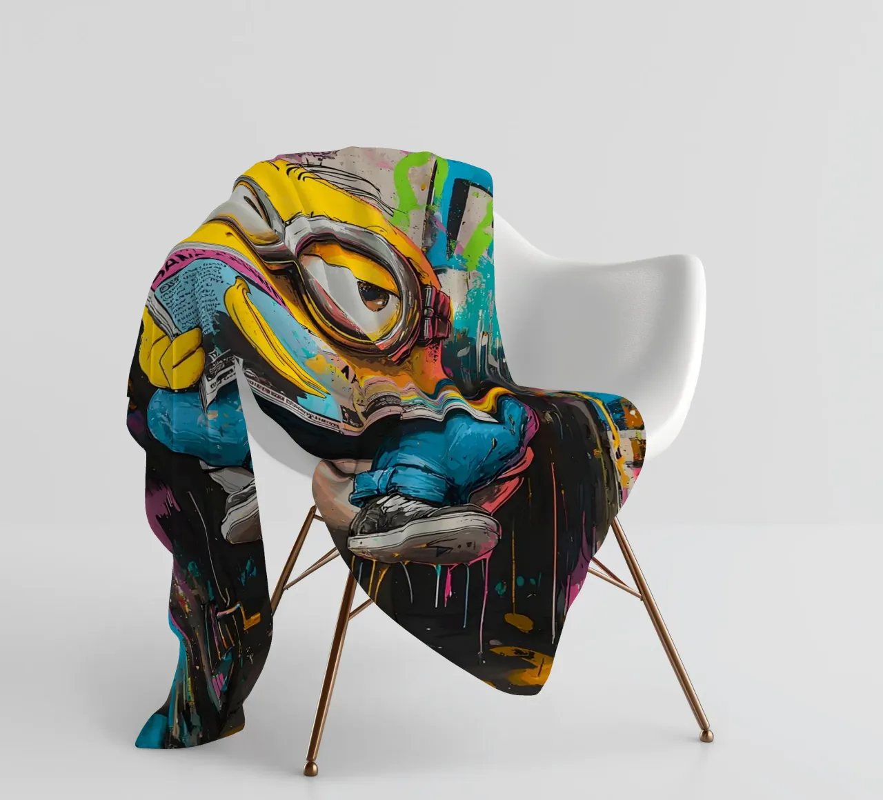 Funny Minion Toilet coperta in pile da FreeArtStudio