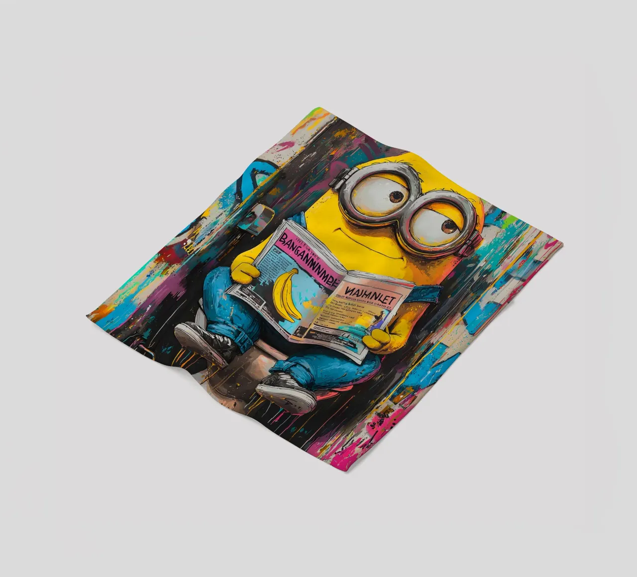 Funny Minion Toilet coperta in pile da FreeArtStudio