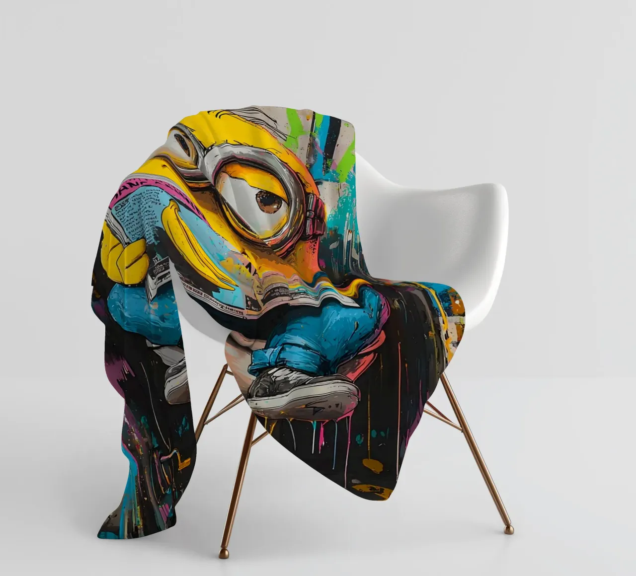 Funny Minion Toilet coperta in pile da FreeArtStudio
