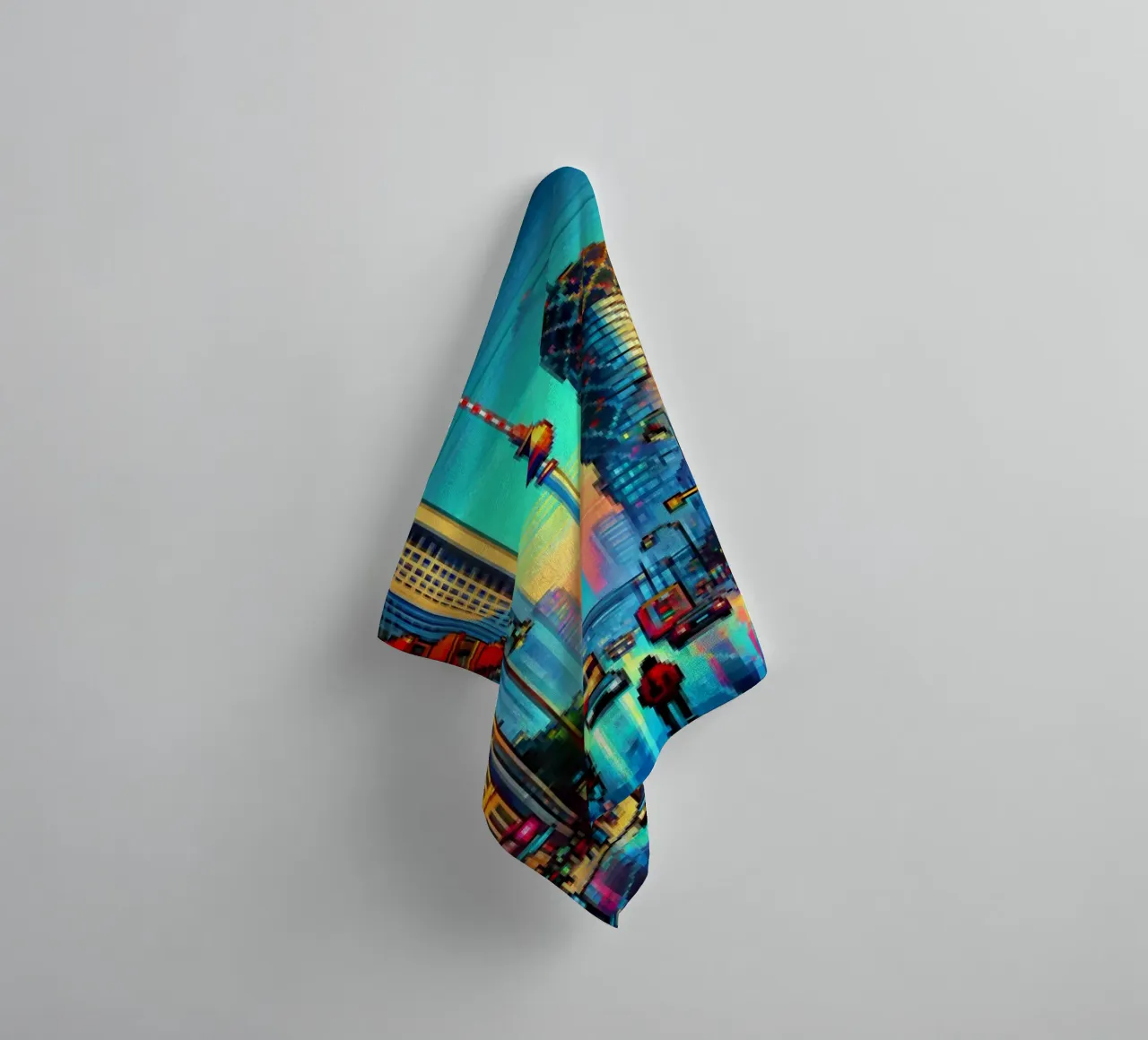 Berlin - Pixelart towel by pixelart