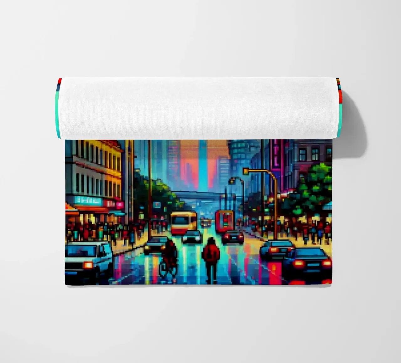 Berlin - Pixelart beach towel by pixelart