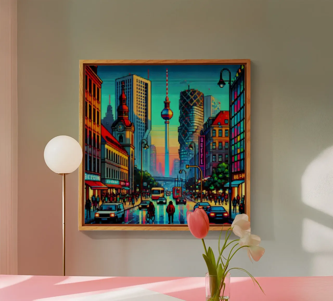 Berlino - Pixelart plexiglass da pixelart