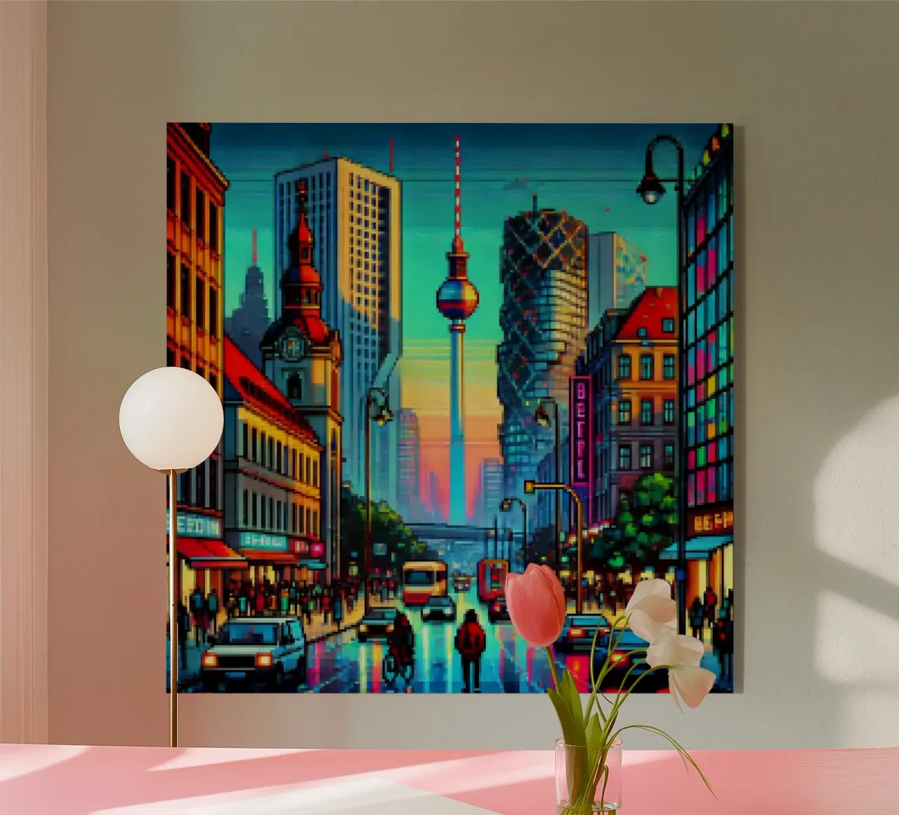 Berlino - Pixelart plexiglass da pixelart