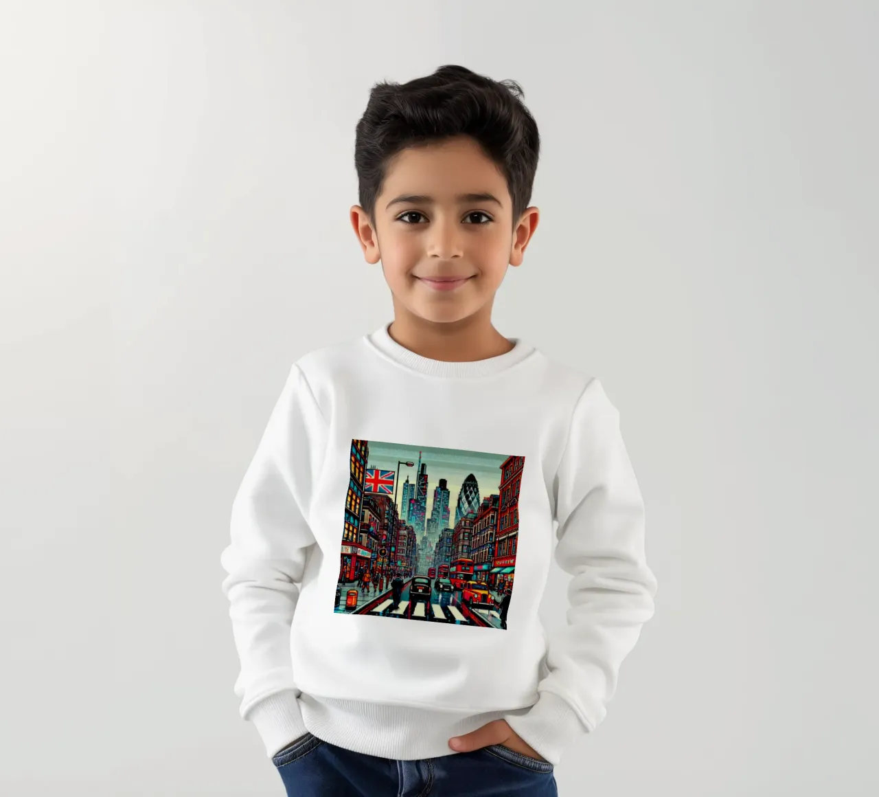 London - Pixelart kids sweatshirt by pixelart