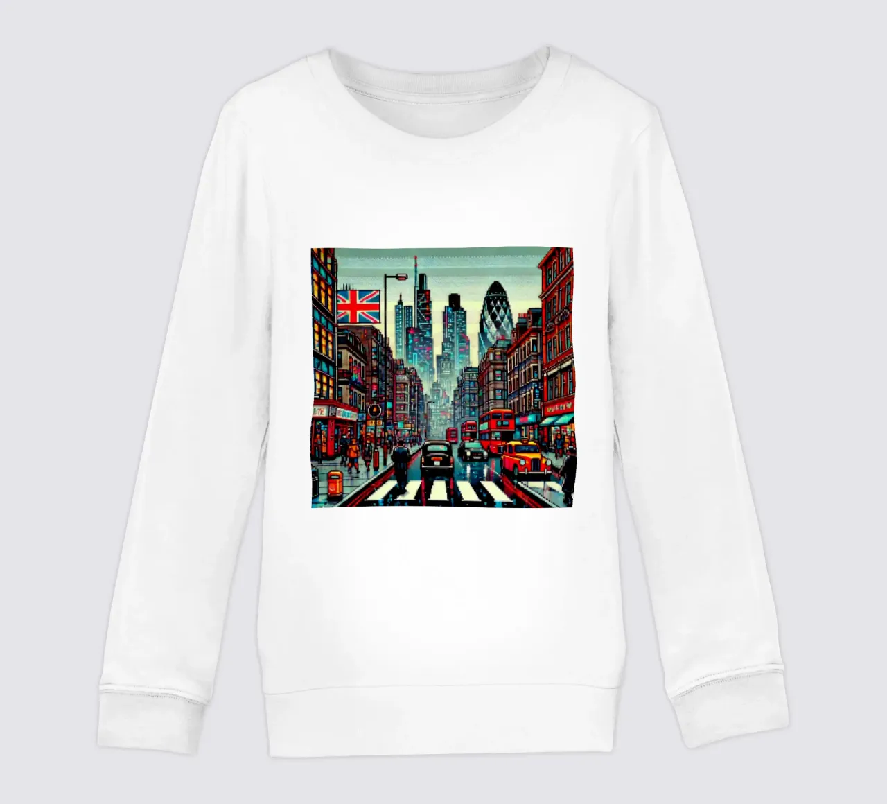 London - Pixelart kids sweatshirt by pixelart