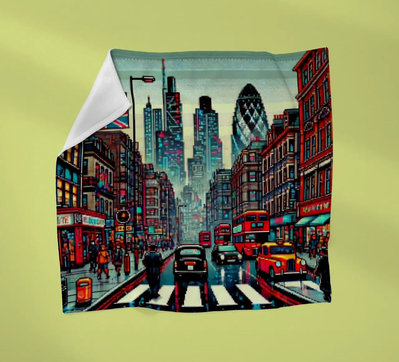 Londra - Pixelart coperta in pile da pixelart