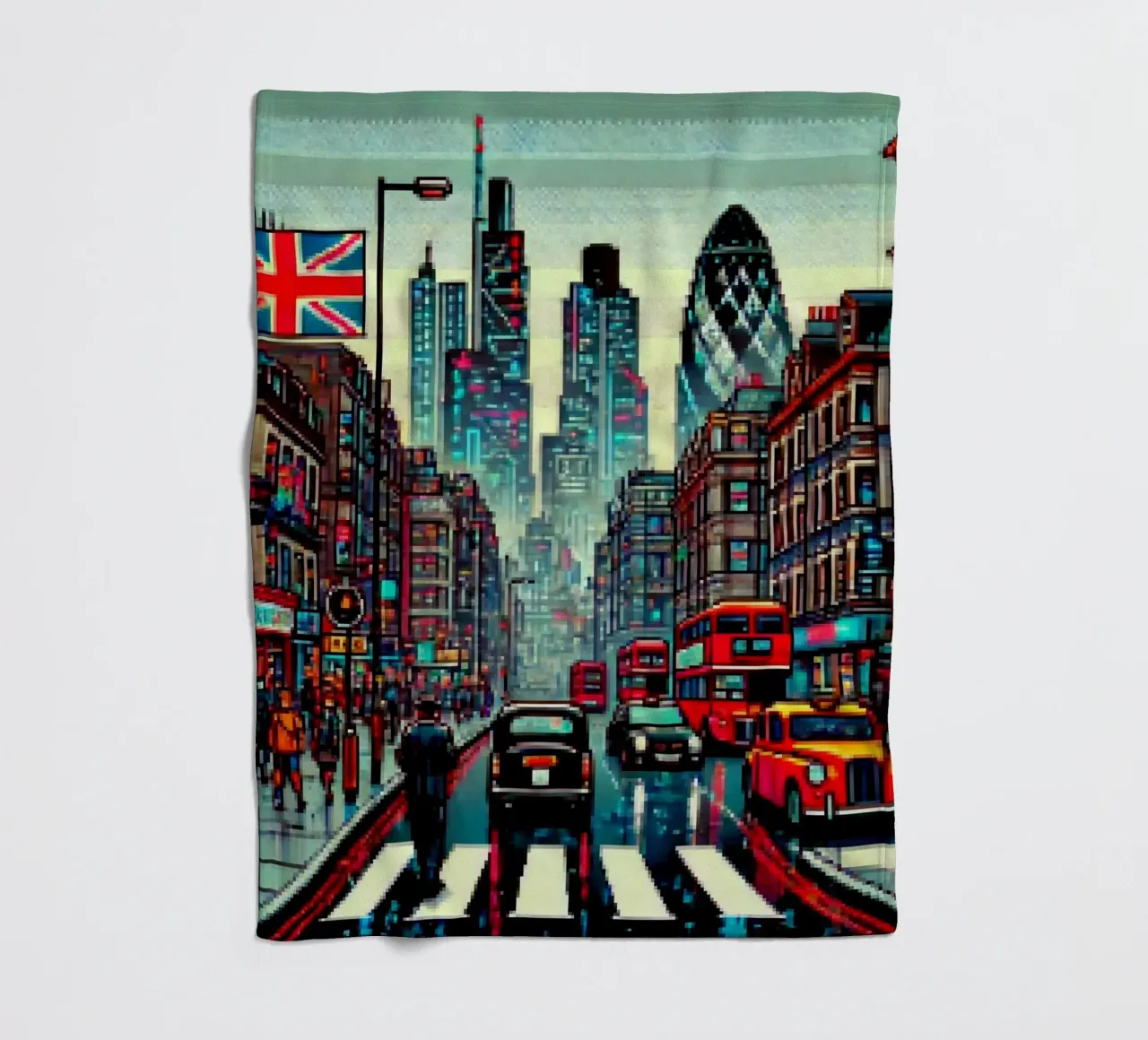 Londra - Pixelart coperta in pile da pixelart