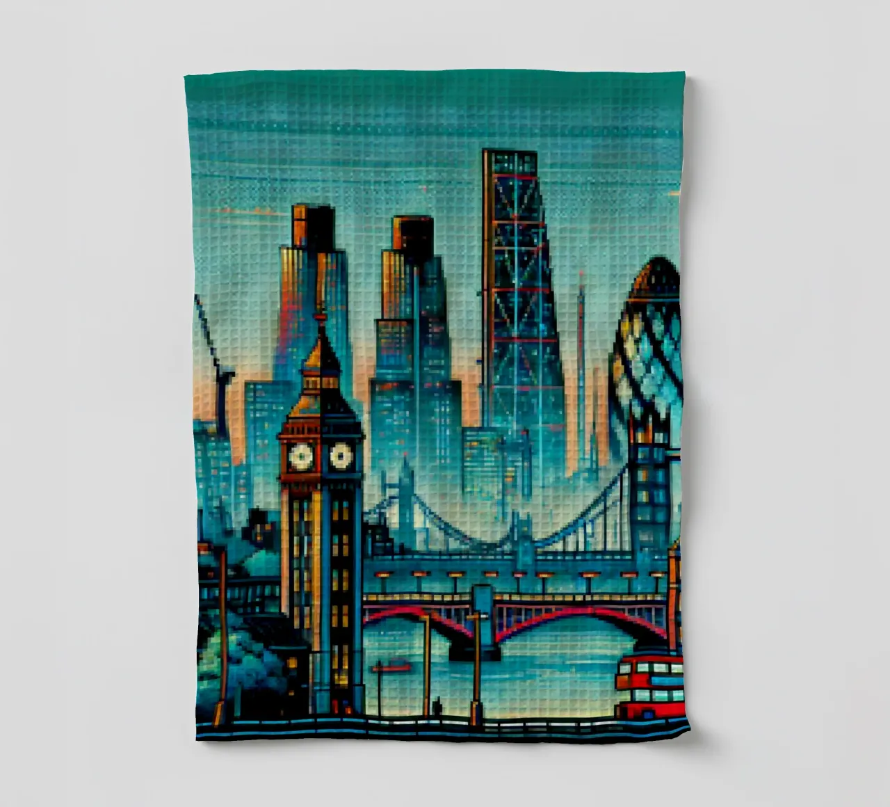 Londra - Pixelart canovaccio da cucina da pixelart