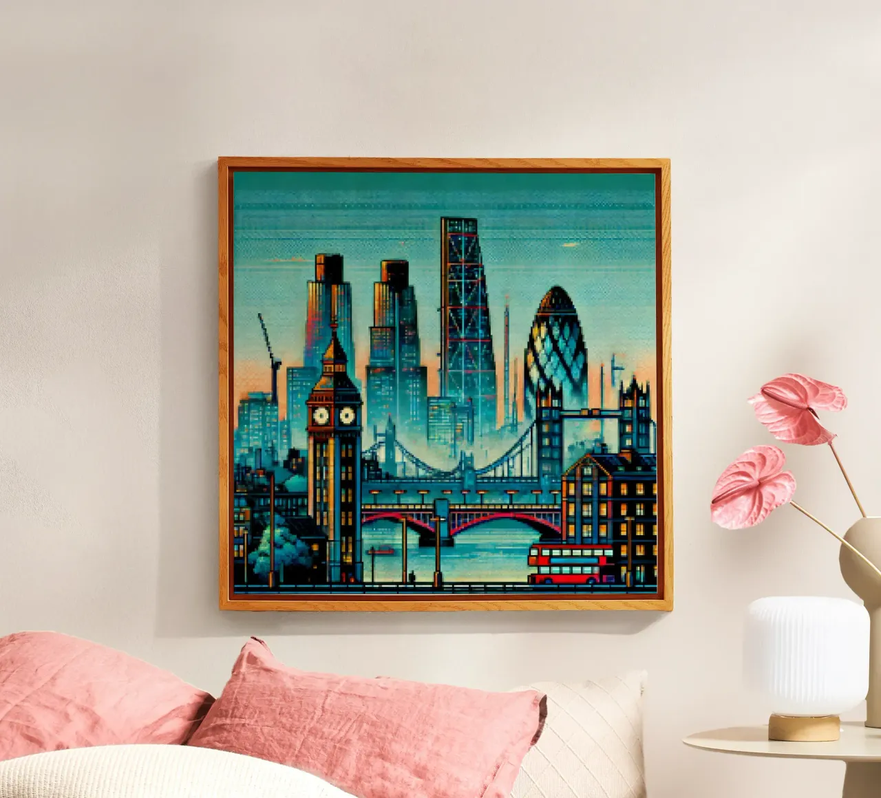 London - Pixelart plexiglass da pixelart