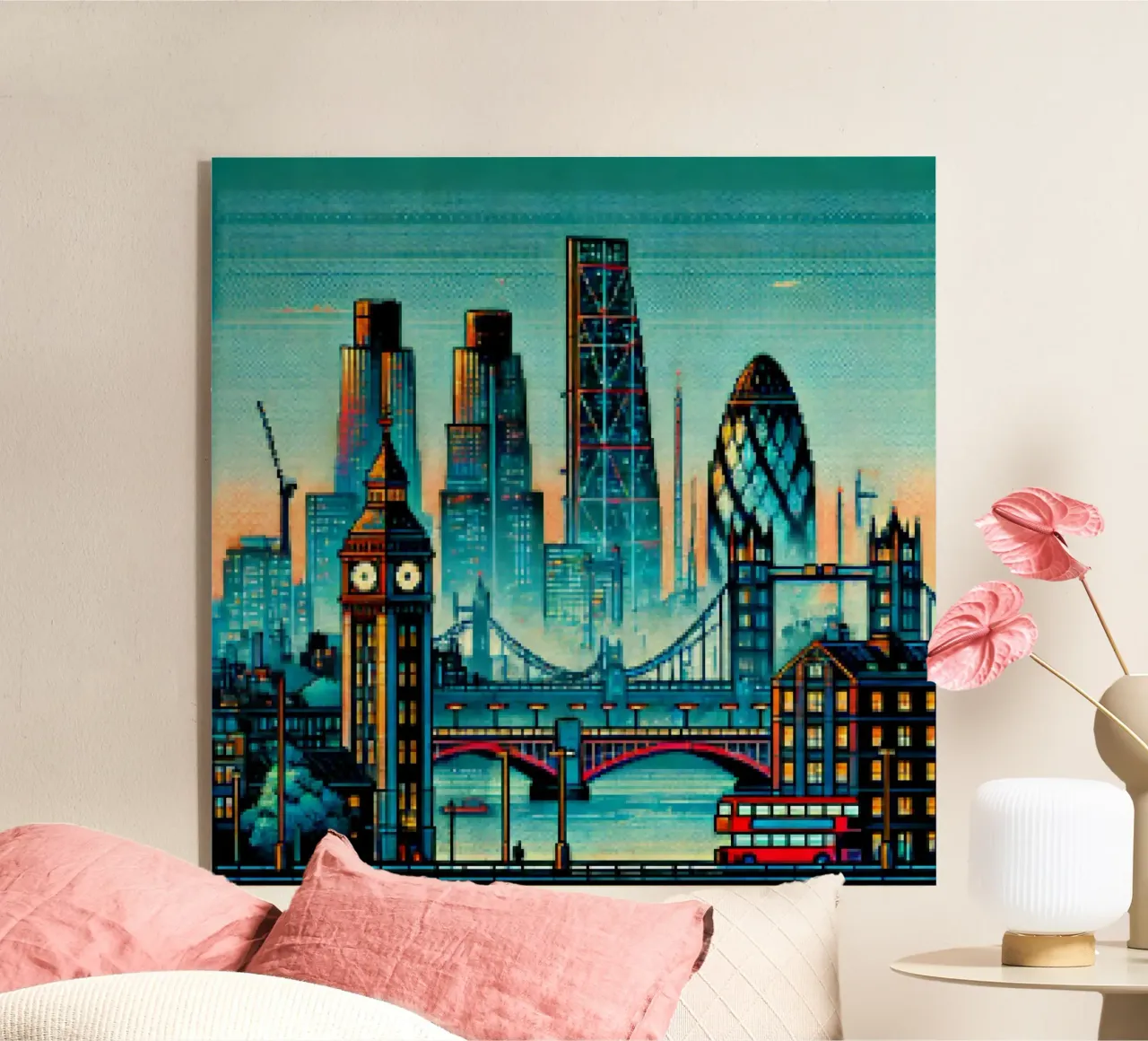 London - Pixelart plexiglass da pixelart