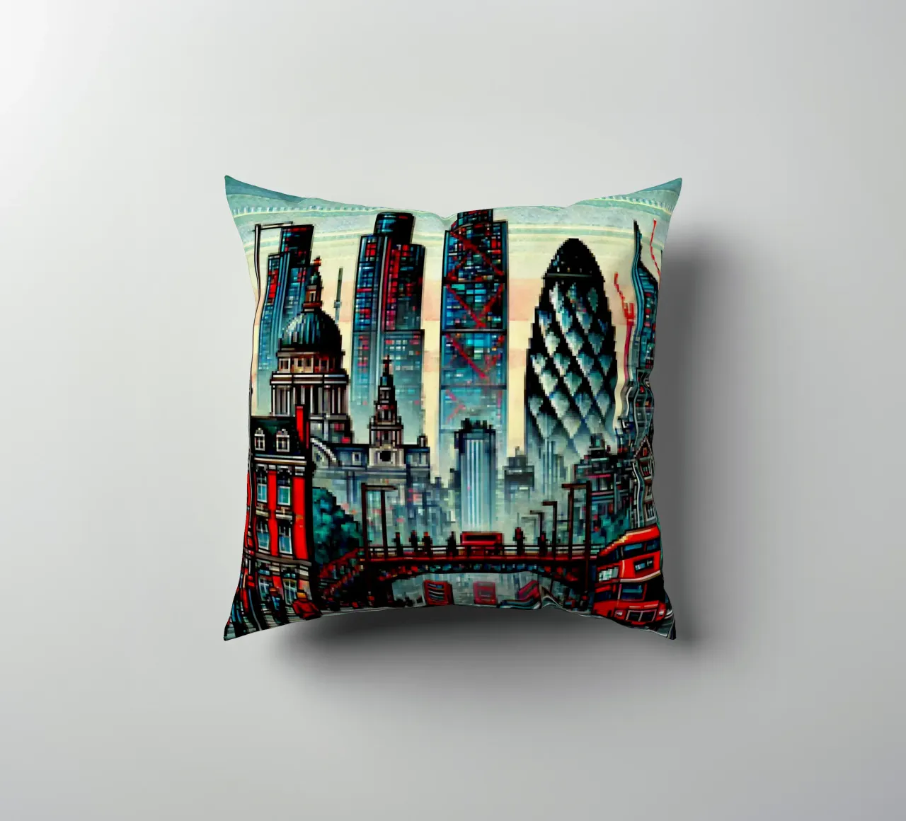 Londra - Pixelart cuscino da pixelart