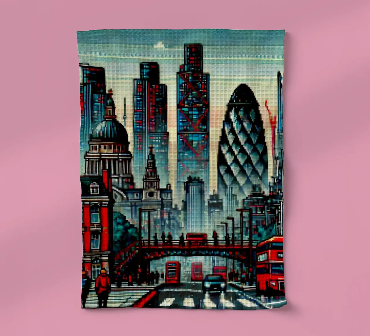 Londra - Pixelart canovaccio da cucina da pixelart