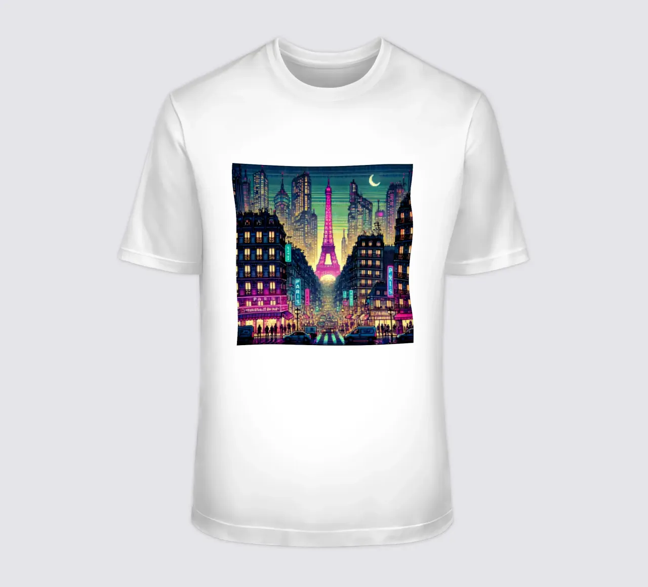 Parigi - Pixelart t-shirt da pixelart