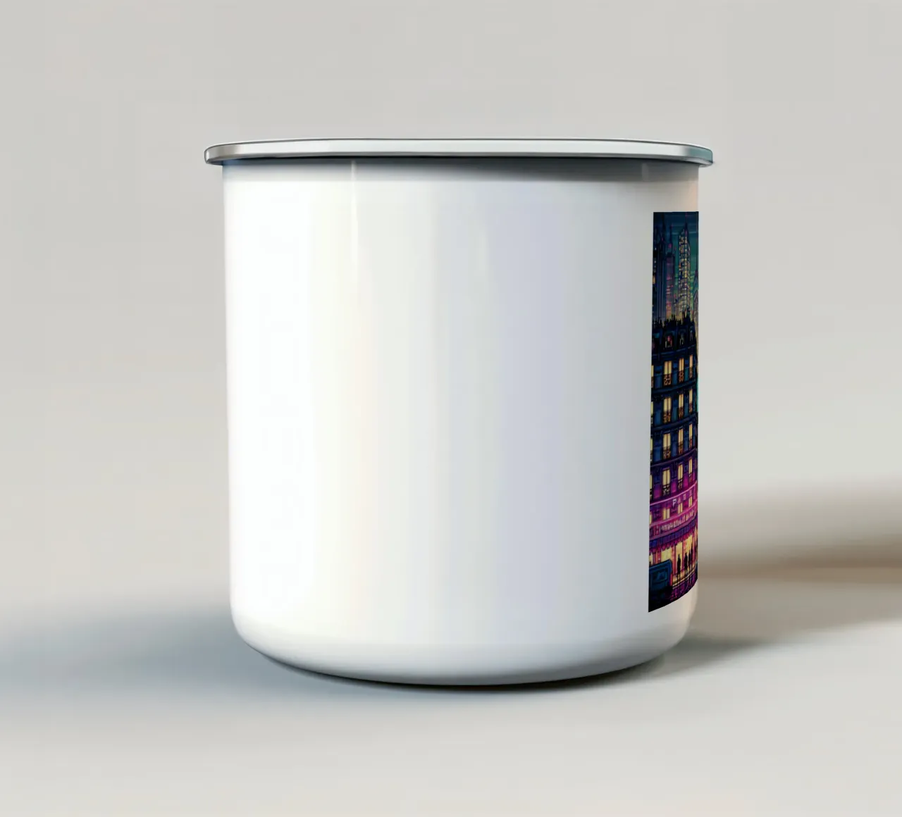 Parigi - Pixelart tazza in smalto da pixelart