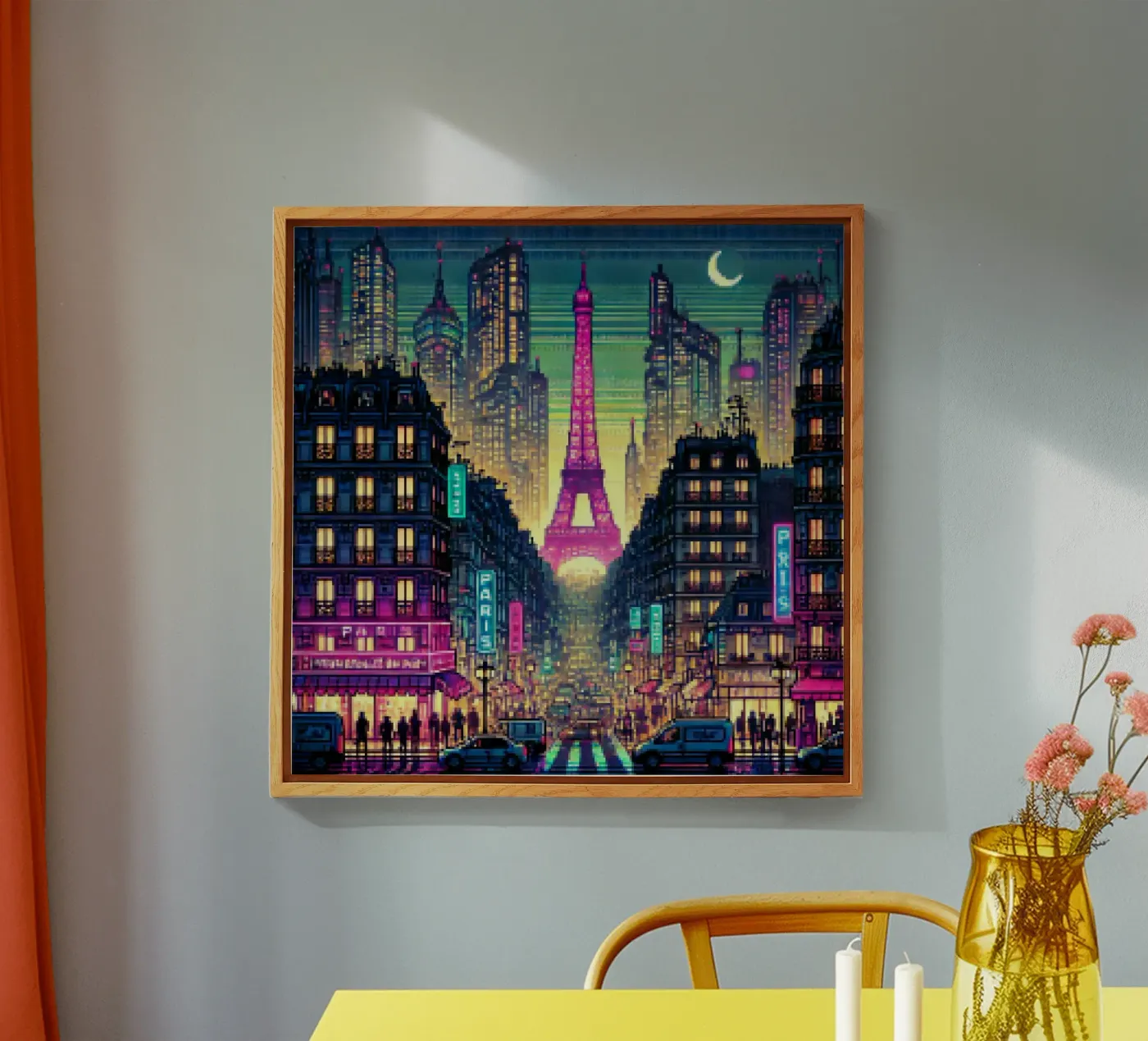 Parigi - Pixelart plexiglass da pixelart