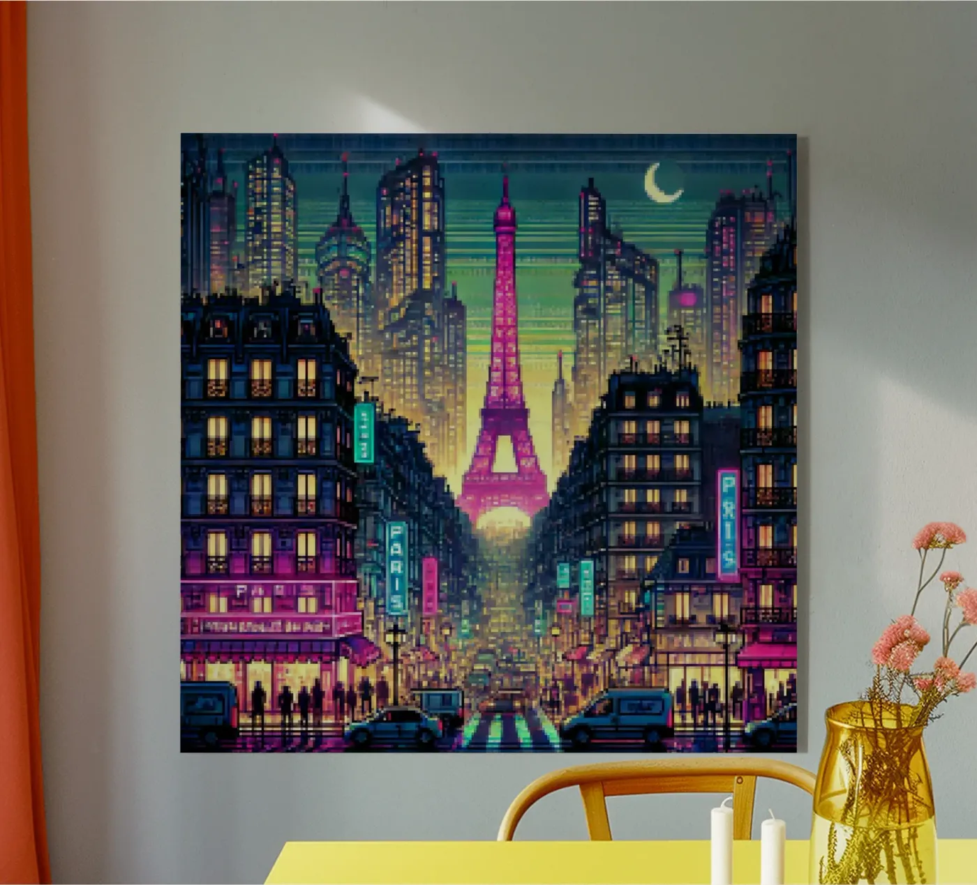 Parigi - Pixelart plexiglass da pixelart