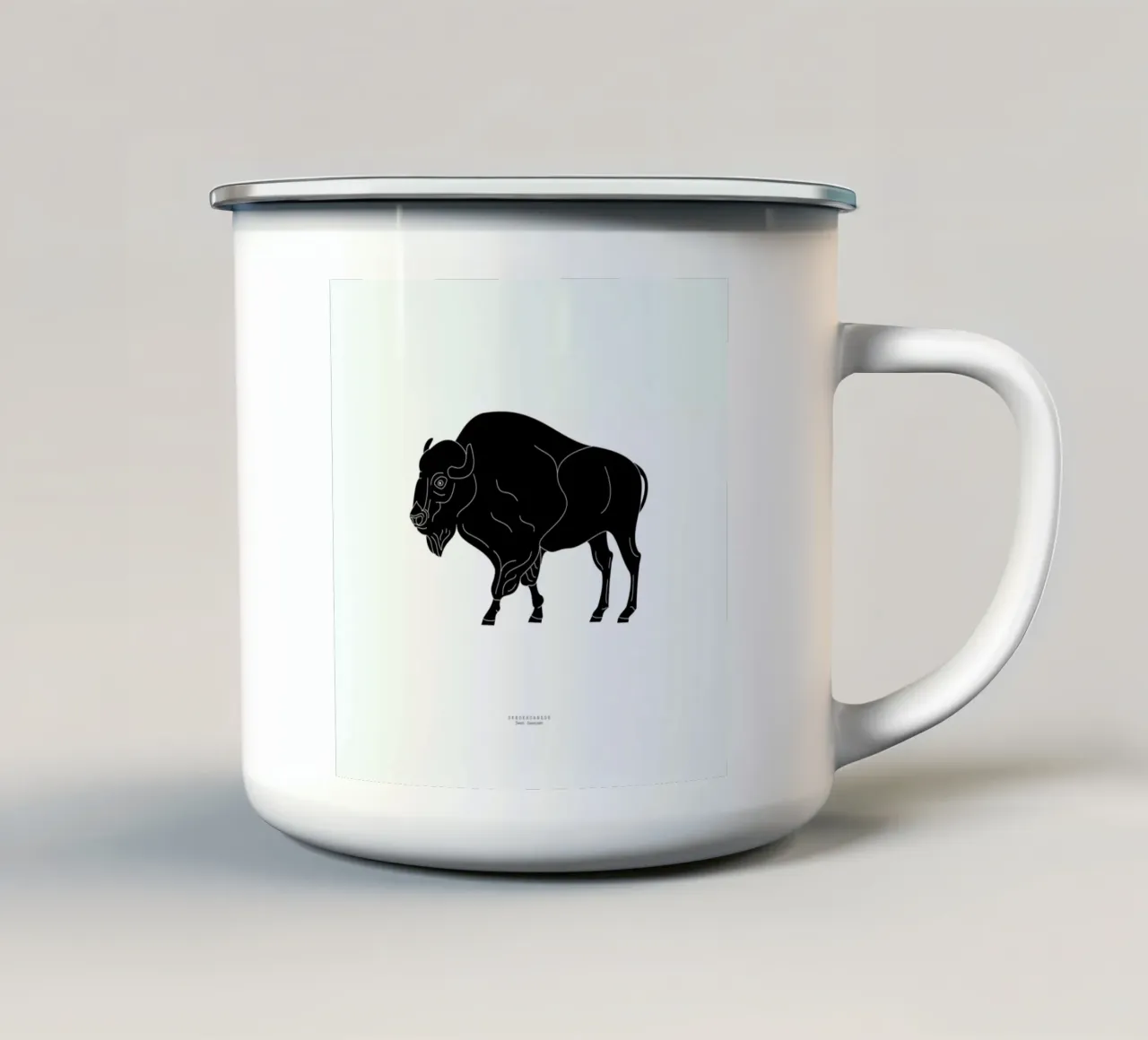 Skedehornede Black tazza in smalto da Swen Swensøn
