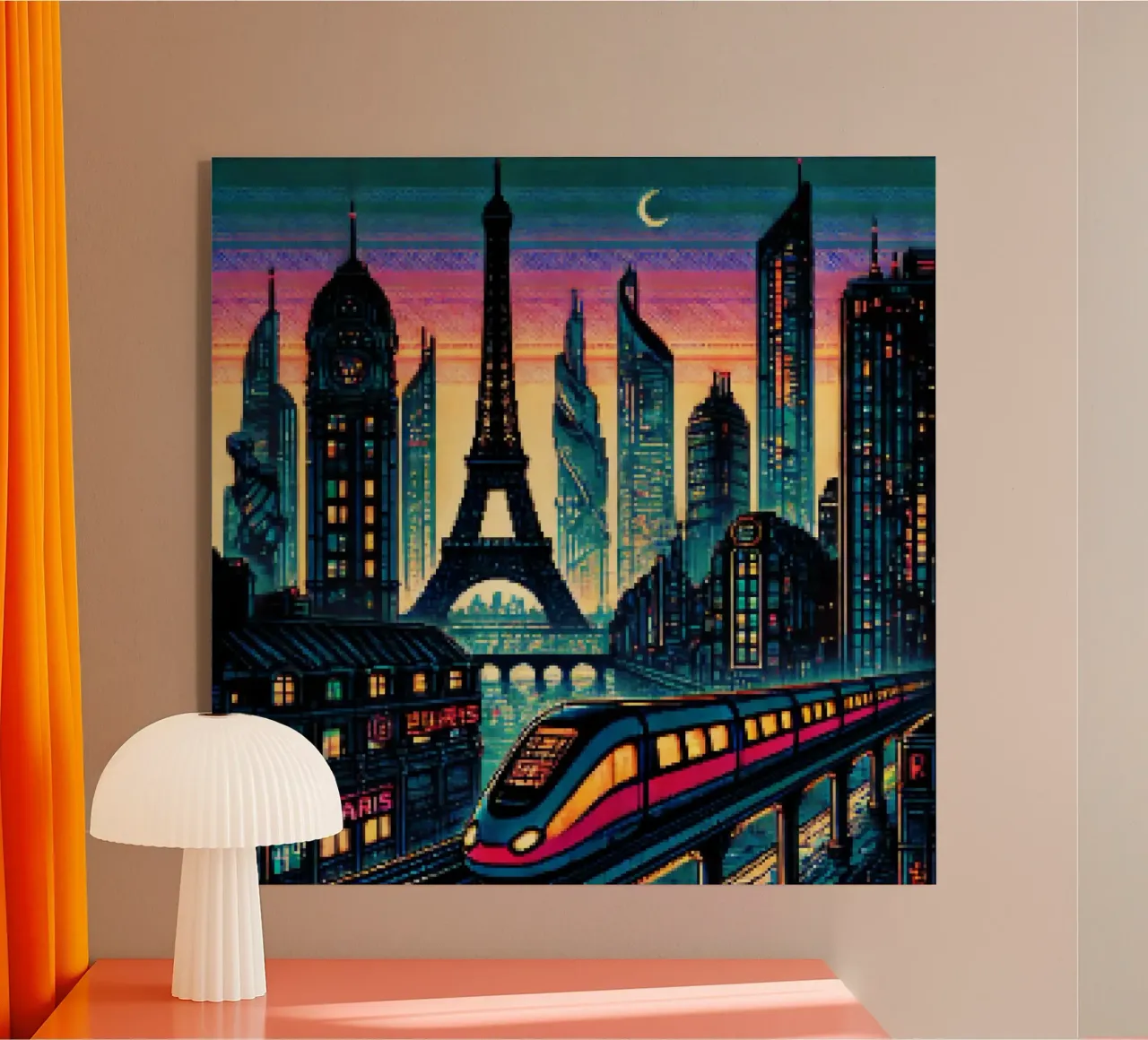 Parigi - Pixelart plexiglass da pixelart