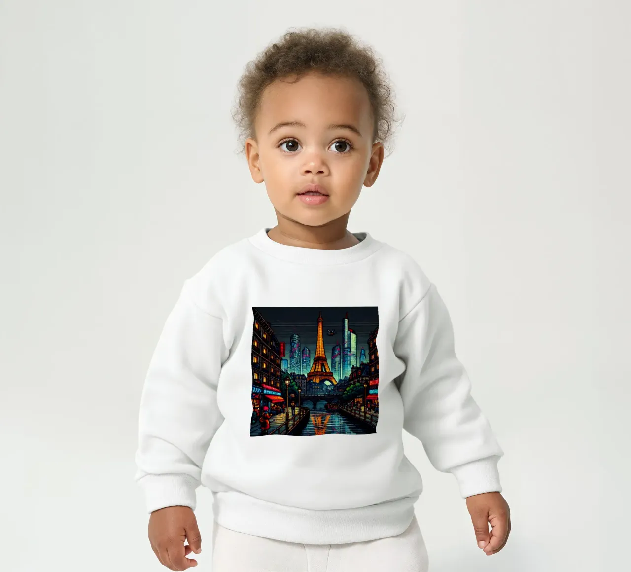 Parigi - Pixelart felpa neonato da pixelart