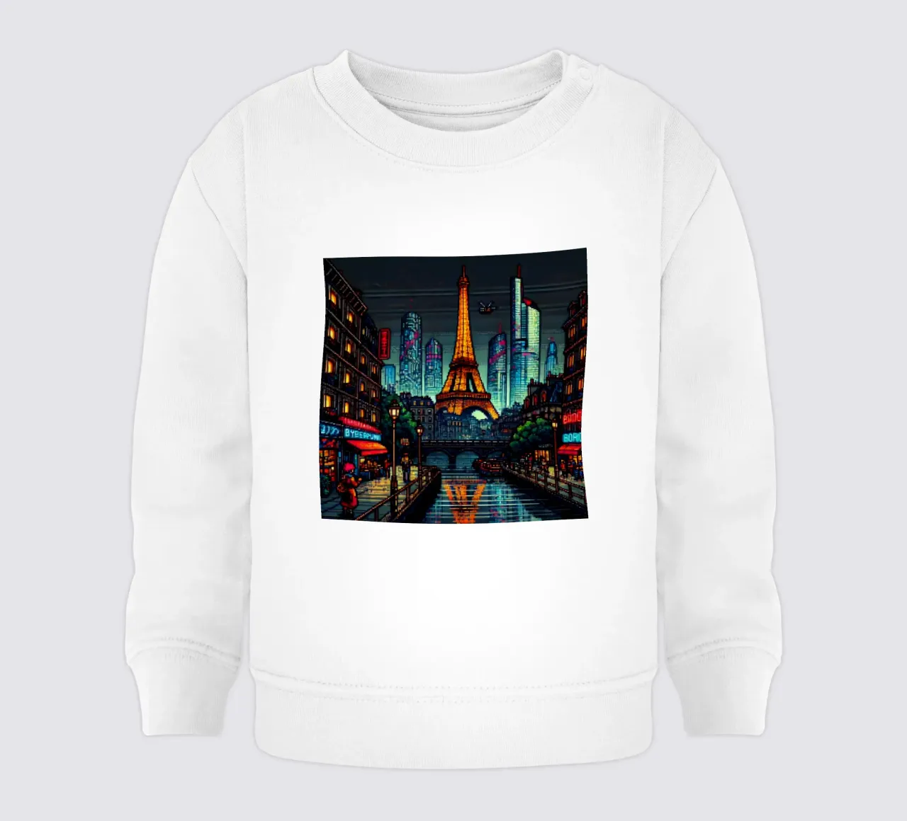 Parigi - Pixelart felpa neonato da pixelart