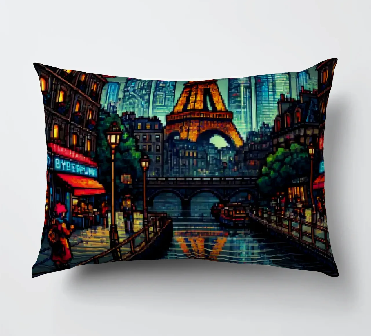 Parigi - Pixelart cuscino da pixelart