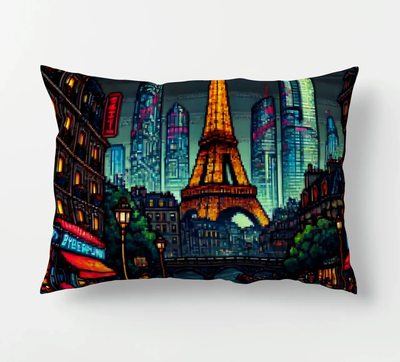 Parigi - Pixelart cuscino da pixelart
