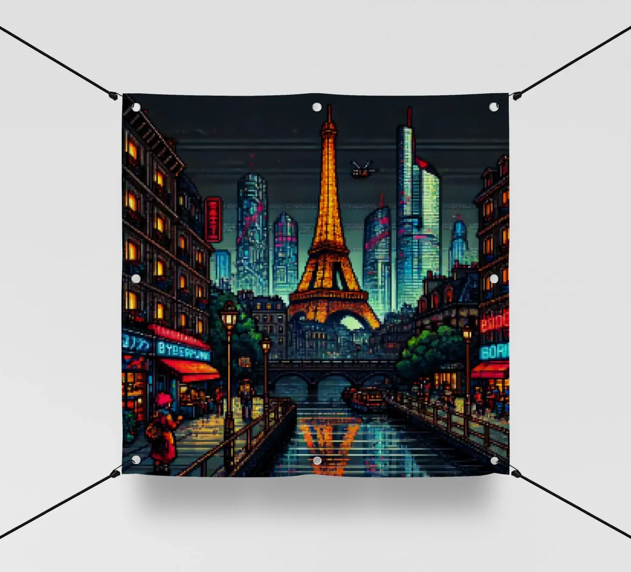 Parigi - Pixelart telo in pvc da pixelart
