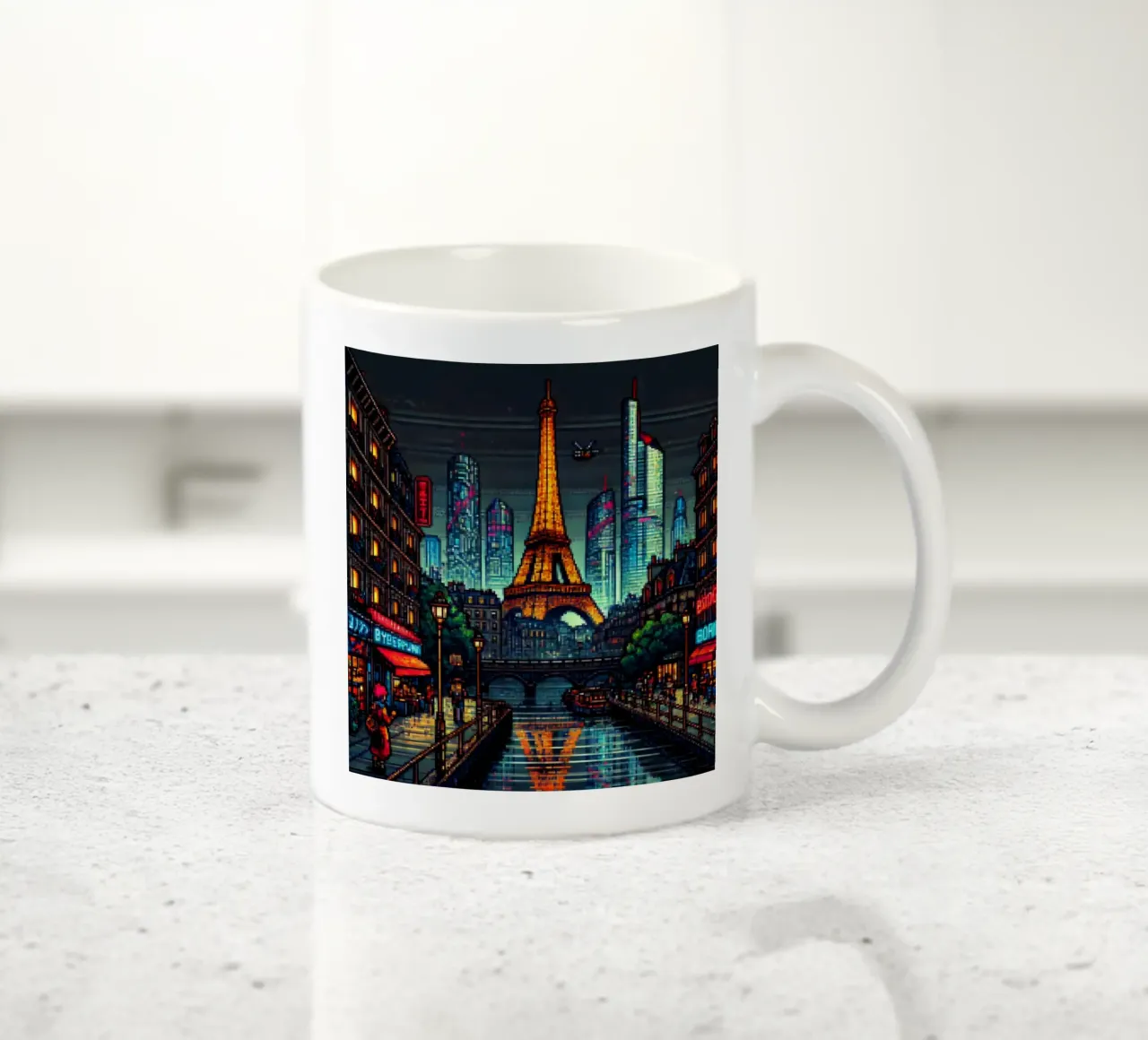 Parigi - Pixelart tazza in ceramica da pixelart