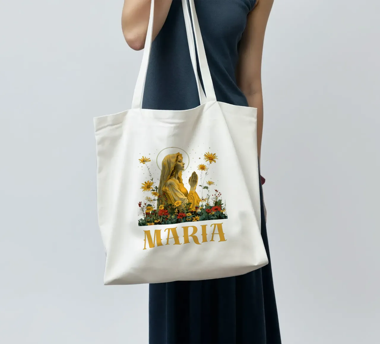 Maria "Beata Serenità" borsa in juta da Nikis Art Studio