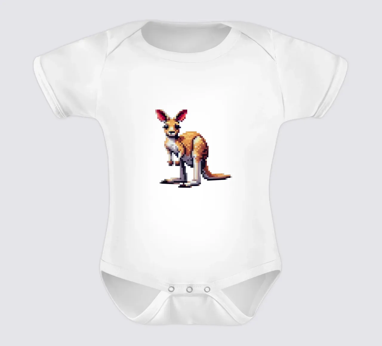 Känguru - Pixelart Kurzarm Babybody von pixelart